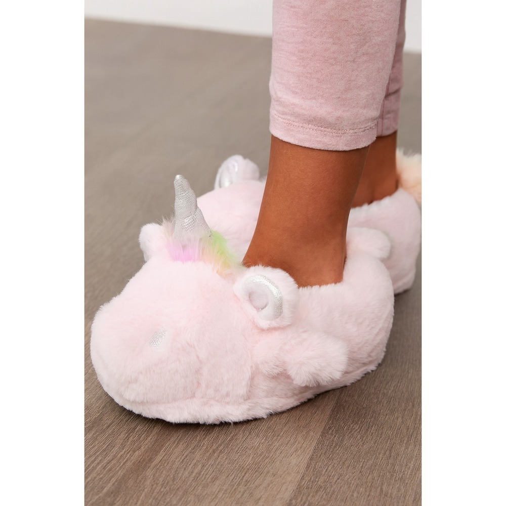 Girls' Cass Unicorn Slippers – Cat & Jack Pink Size 13-1 New With Tags